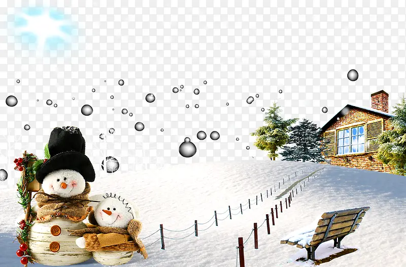 美丽的雪中风景