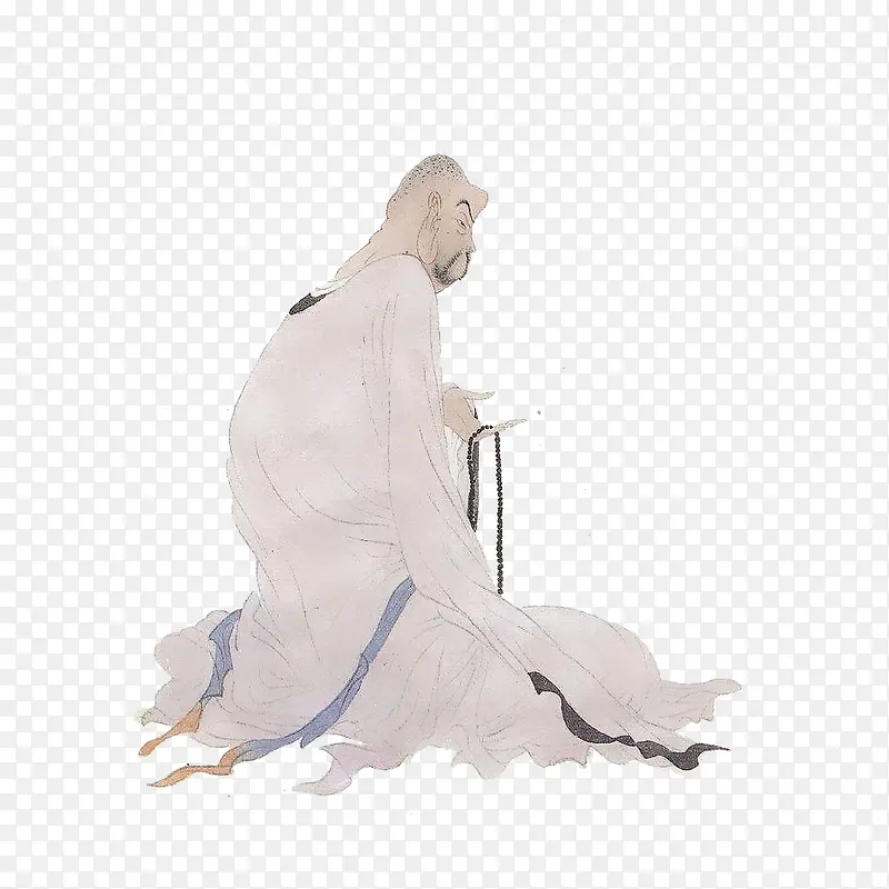 手绘中国风插画鲁智深