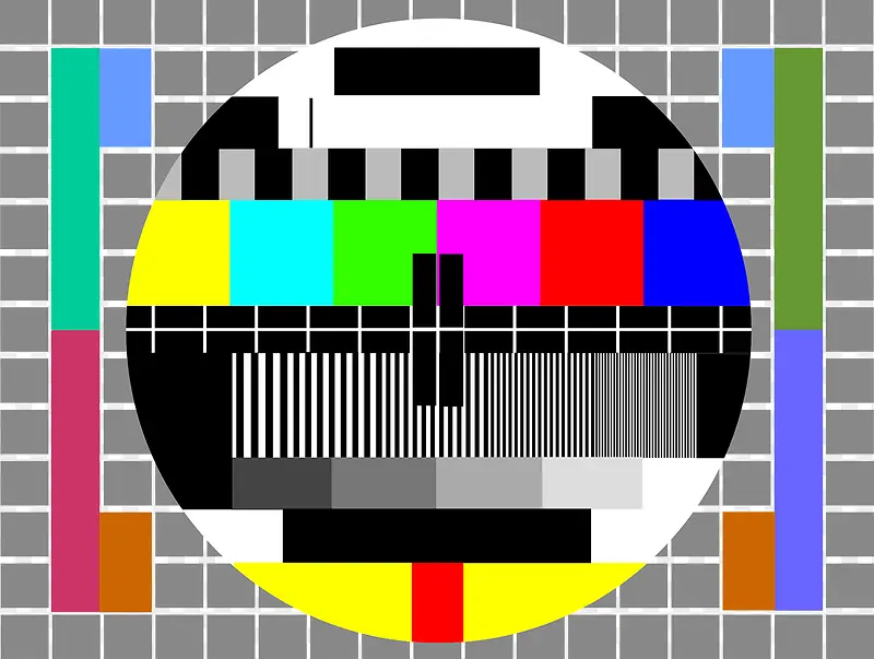彩色电视频道矢量图