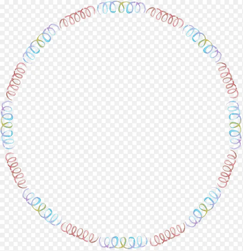 彩色弹簧圆环图案