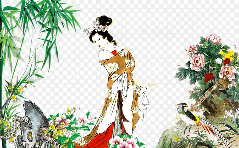 古代美人PNG图片素材下载_图片编号9390183-PNG素材网