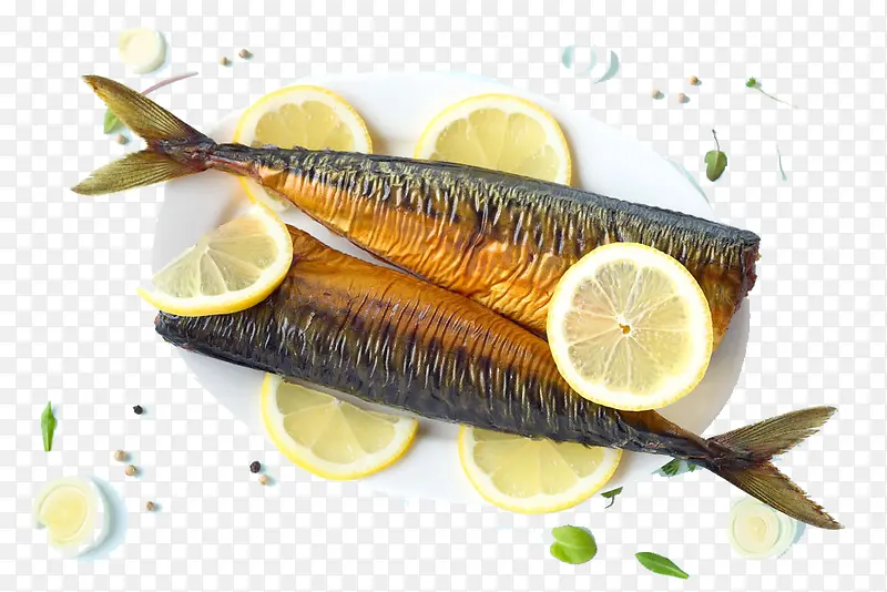盘子里的柠檬鱼