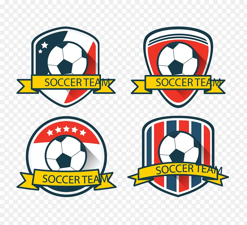 4款创意足球队标签