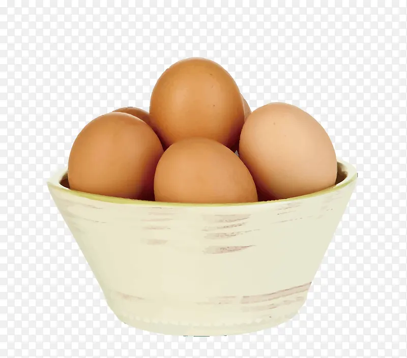 一碗鸡蛋矢量