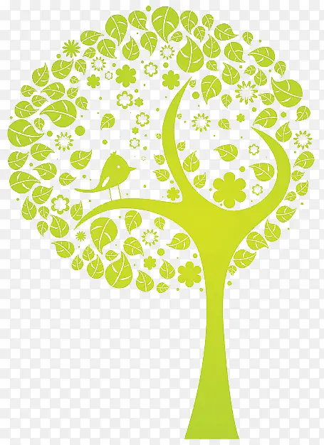 绿色元素树