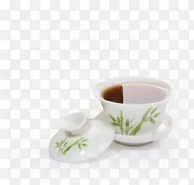 中秋节绿茶杯茶叶海报