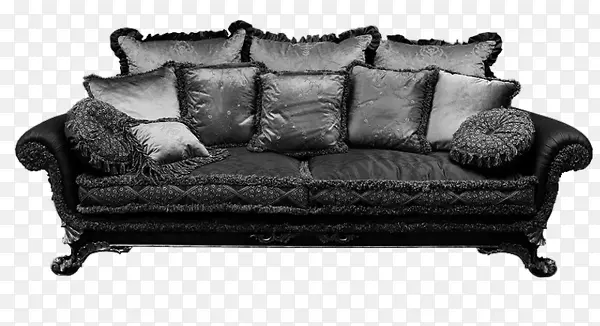 欧式黑色沙发家具