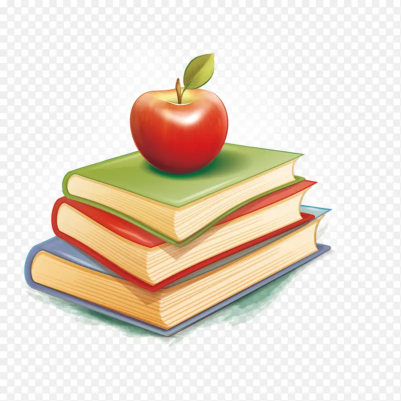 苹果和书矢量