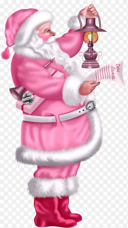 粉色圣诞老人