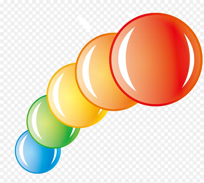 矢量创意色彩球形元素