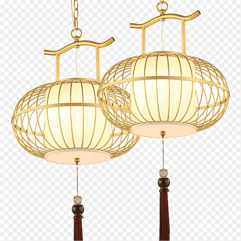 新中式吊灯古典鸟笼灯饰创意卧室
