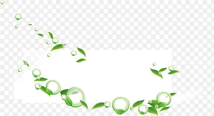 绿色叶子水滴淘宝素材