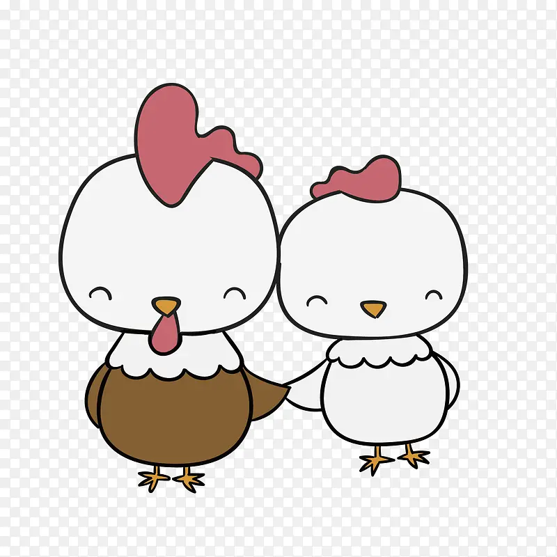 卡通动物手绘小鸡