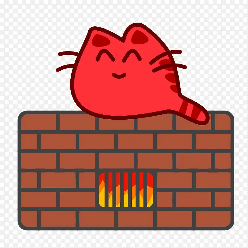 火炕上的红色猫咪