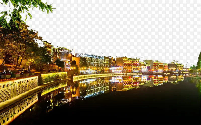 湖南凤凰古城夜景