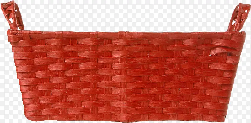 红色编织筐