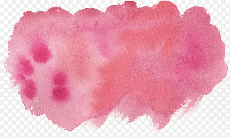 粉色爱心形状水彩创意图案