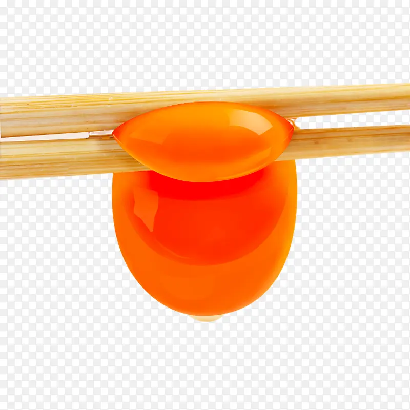 创意筷子夹起蛋黄