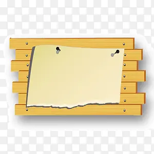 黄色钉纸木板