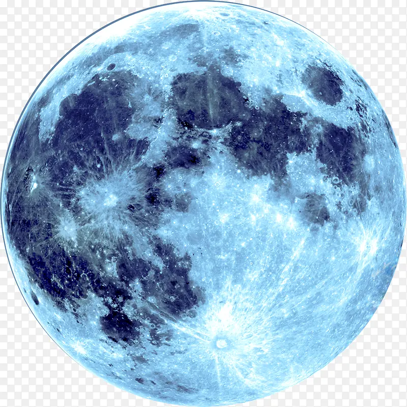 蓝色月球表面七夕