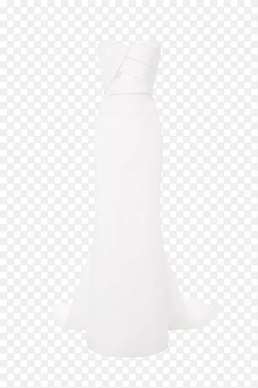 白色抹胸长裙