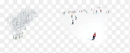创意合成摄影滑雪比赛冬天
