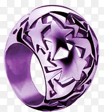 紫色水晶钻戒