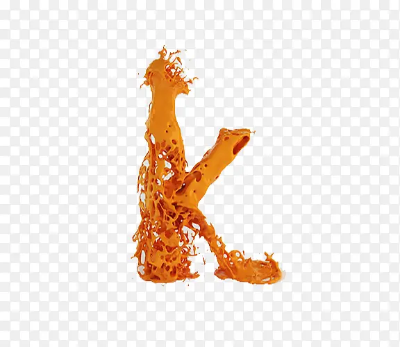 橙色缕空字母k
