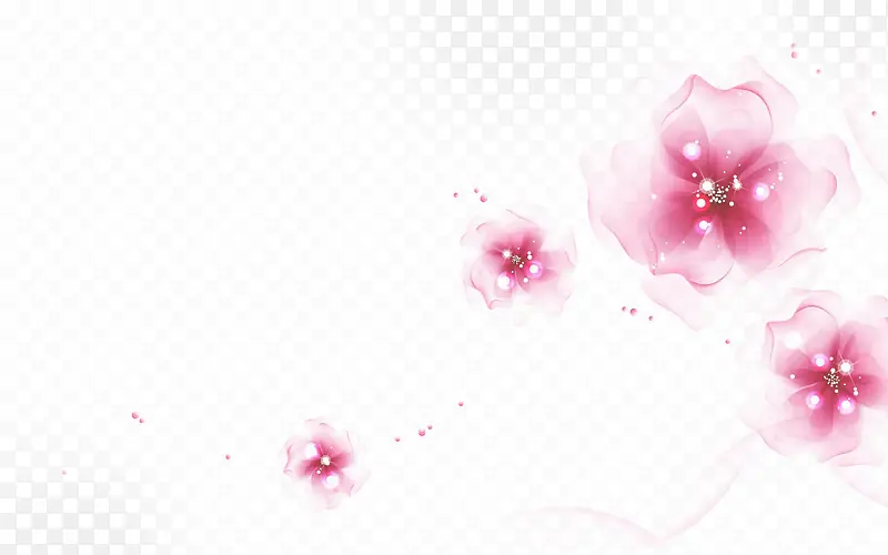 情人节元素梦幻的粉色花儿