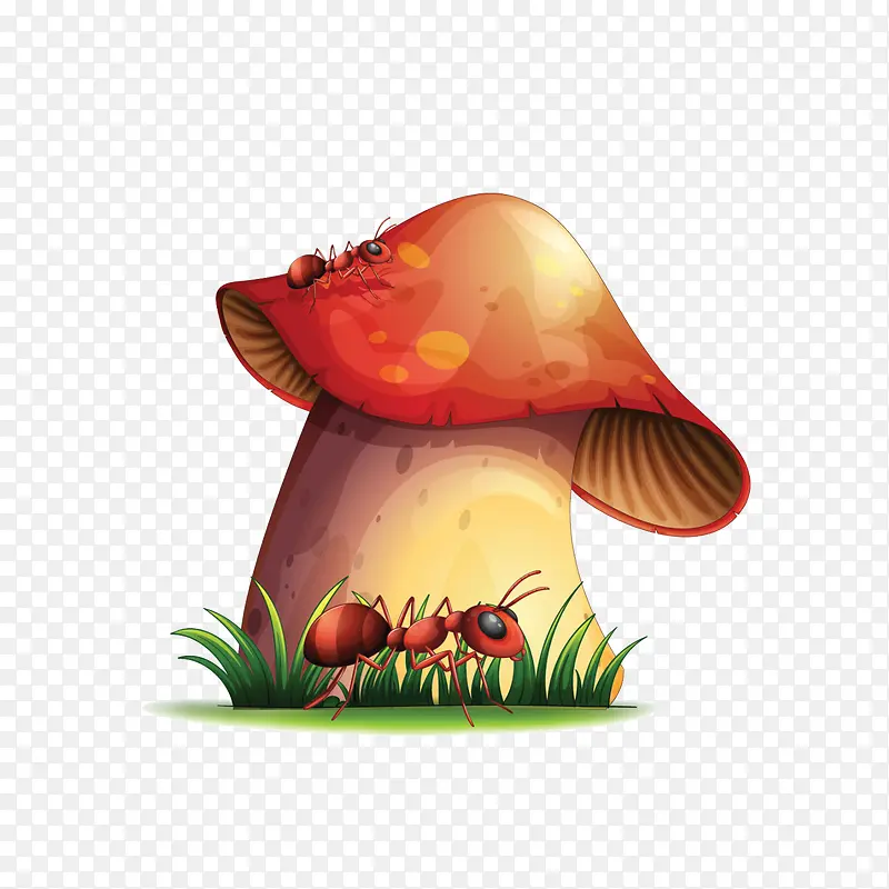 手绘蘑菇