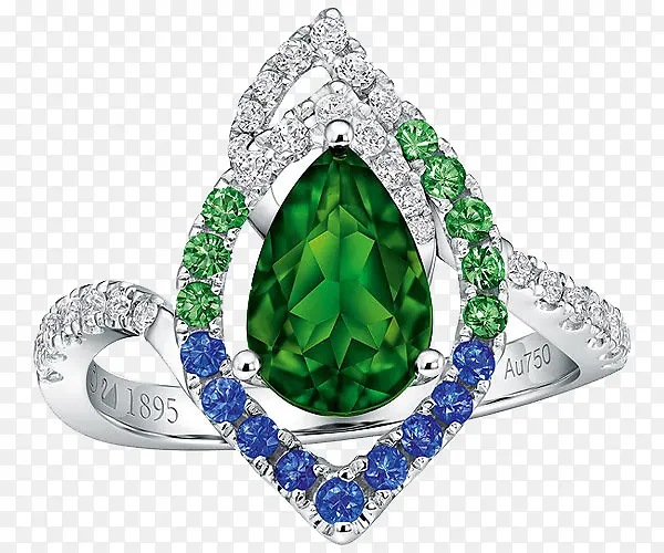 施华洛世奇首饰绿色宝石戒指