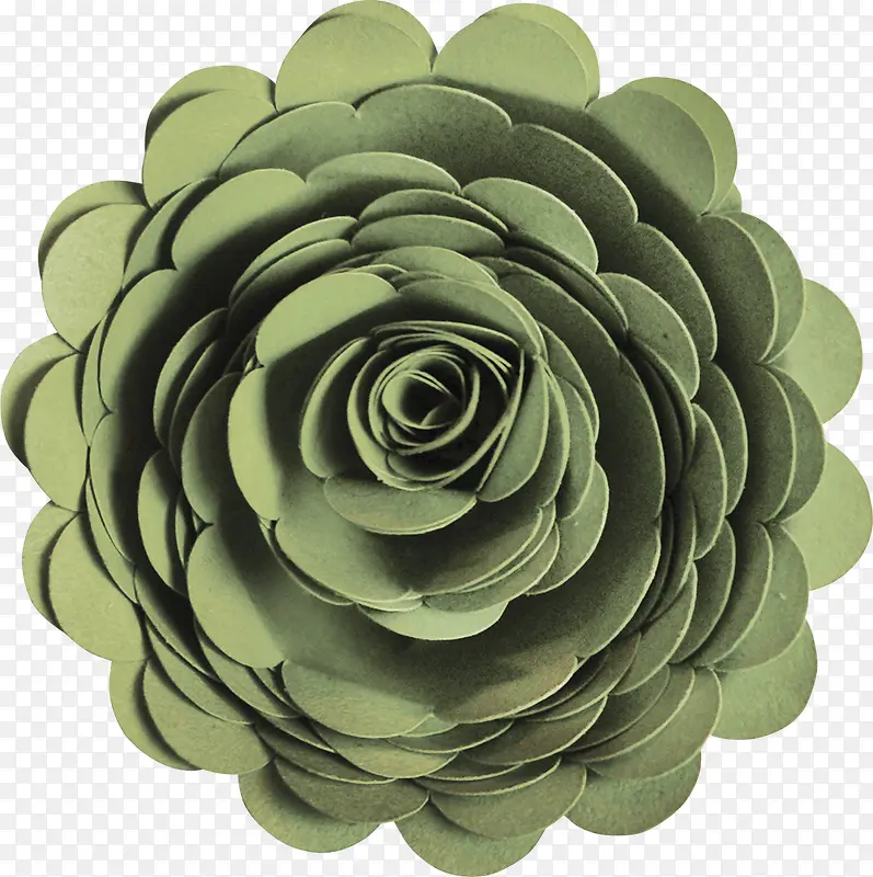 绿色折纸花朵