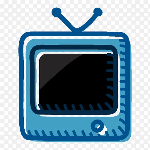 蓝色的电视机 icon