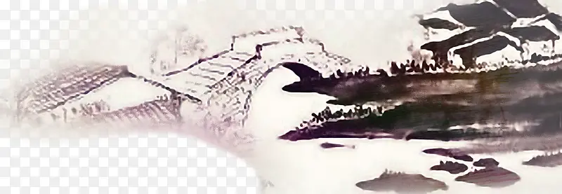 水墨古桥PNG图片素材下载_图片编号9431896-PNG素材网