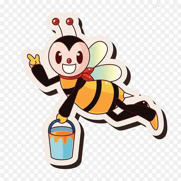 蜜蜂提蜂蜜桶