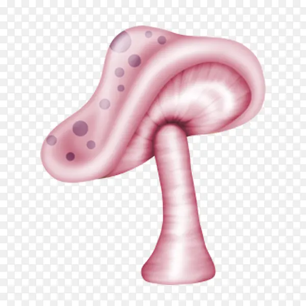 手绘粉红蘑菇