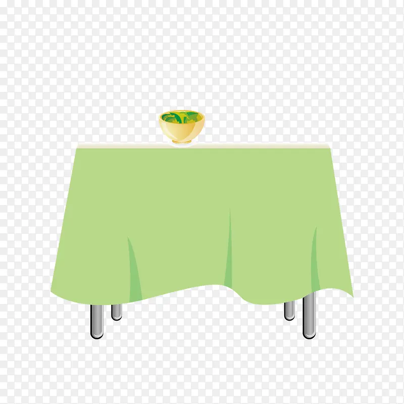绿色餐桌布
