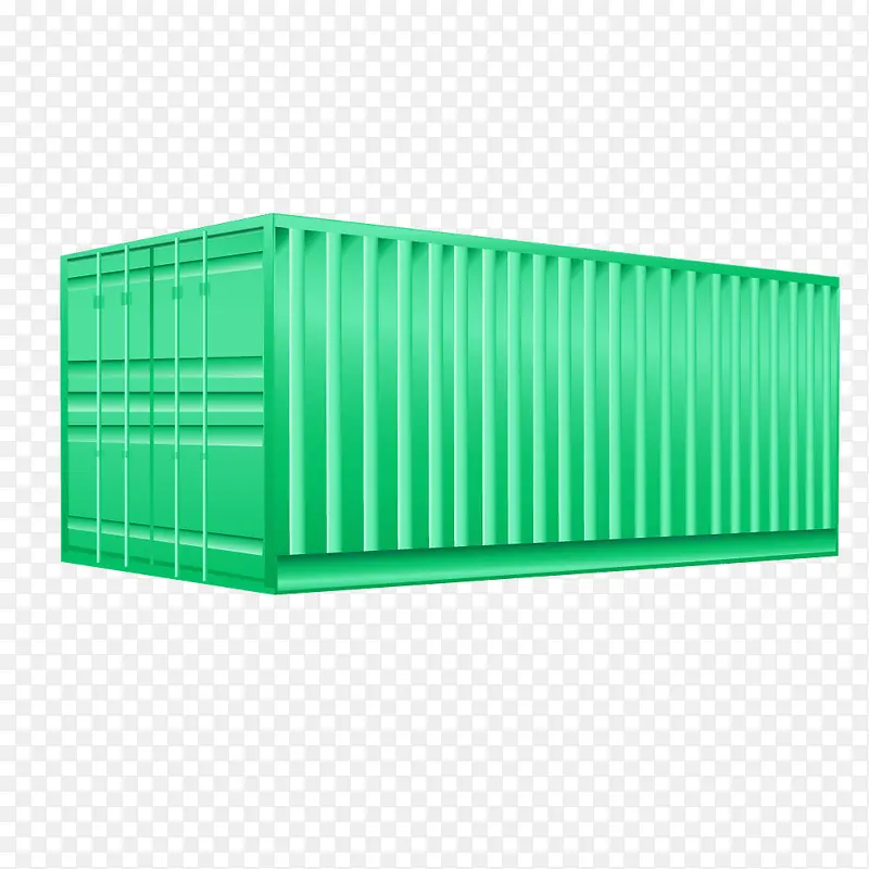 绿色质感铁质集装箱
