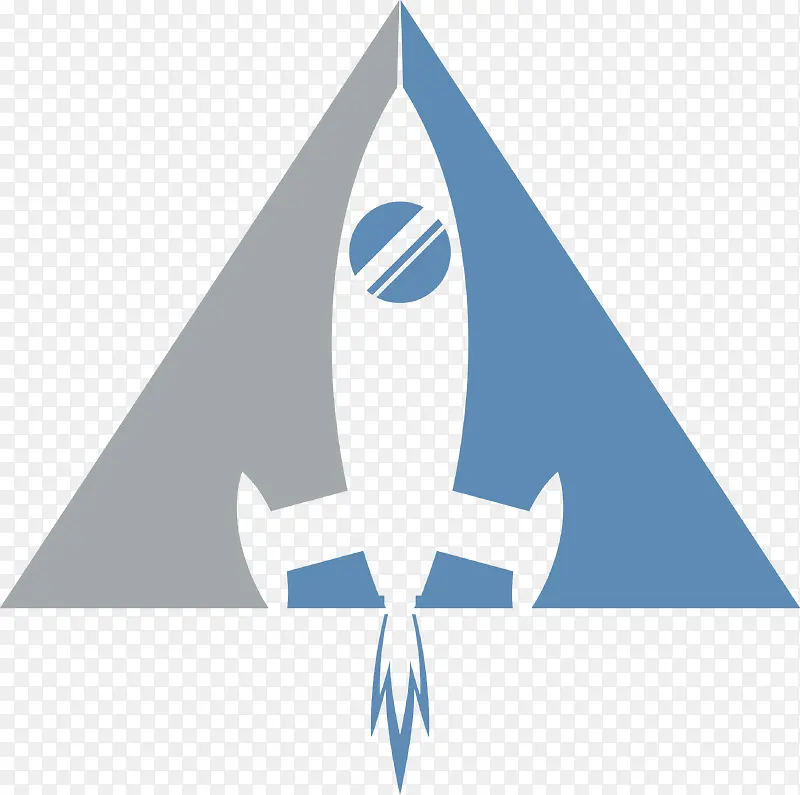 矢量火箭创意logo素材