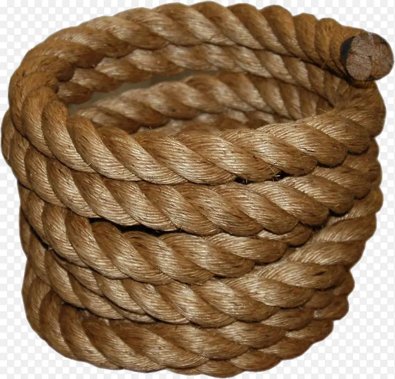 棕色粗麻绳