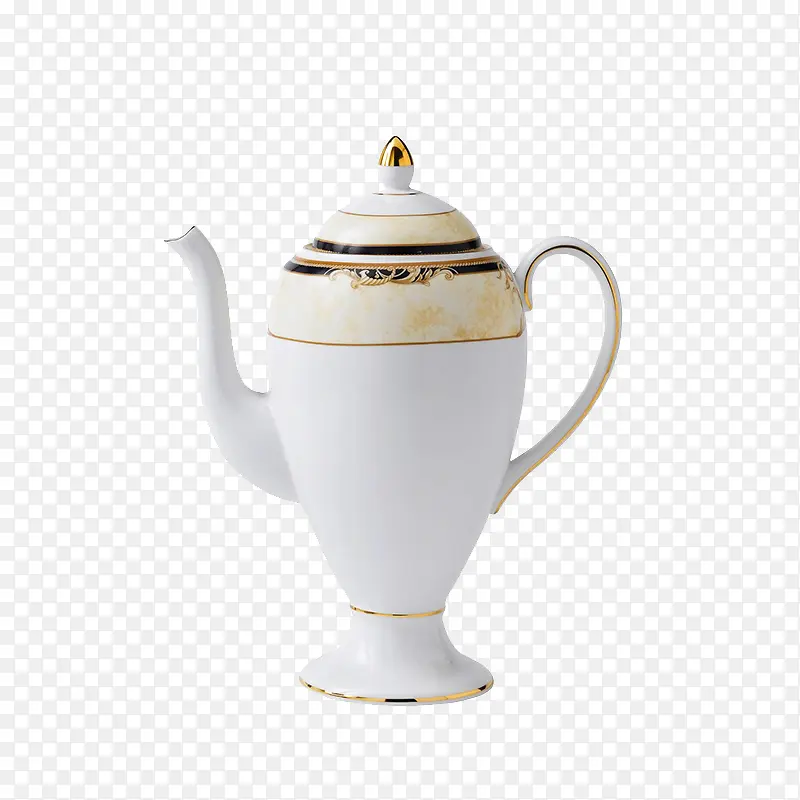 身子很长的陶瓷茶壶