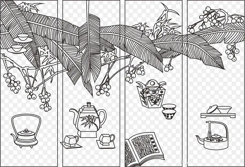 四扇屏风