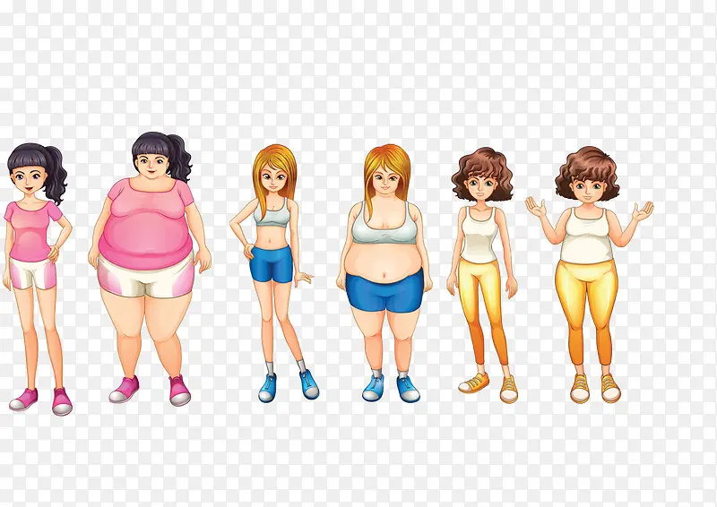 女生减肥对比照