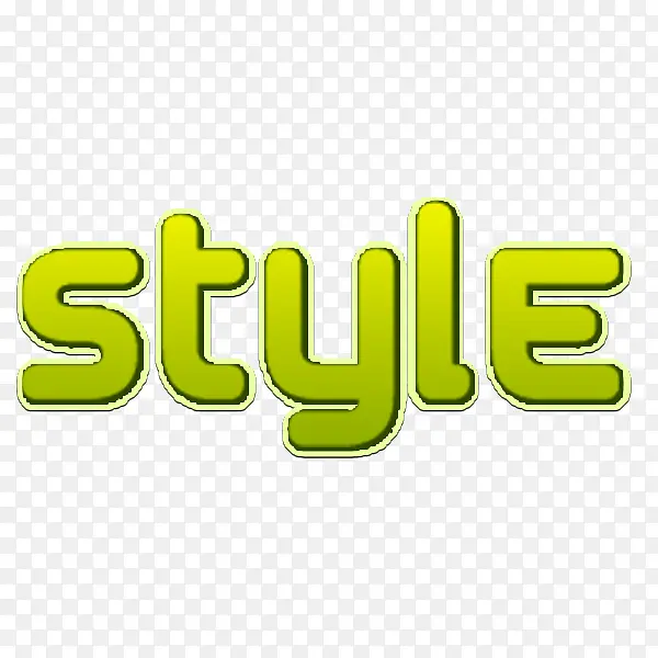 style绿色艺术字