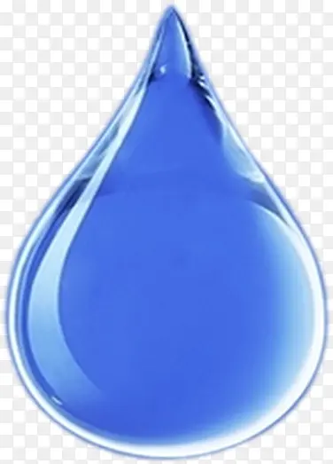 蓝色补水水滴装饰