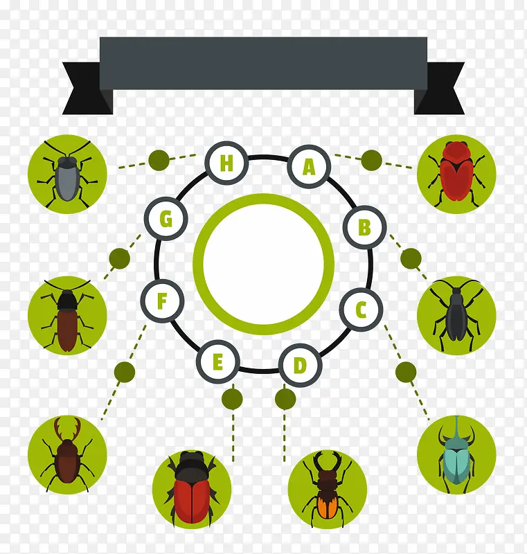 卡通昆虫矢量图