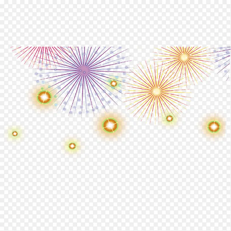 过节烟花矢量图