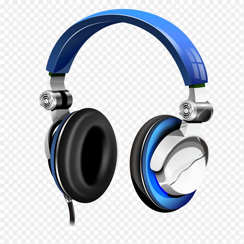蓝色时尚游戏耳机