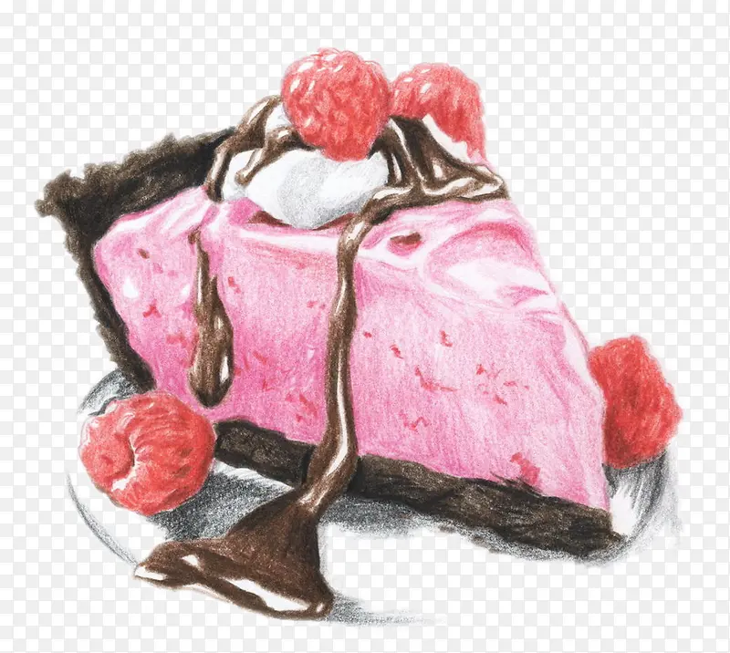 粉色红梅蛋糕免扣素材