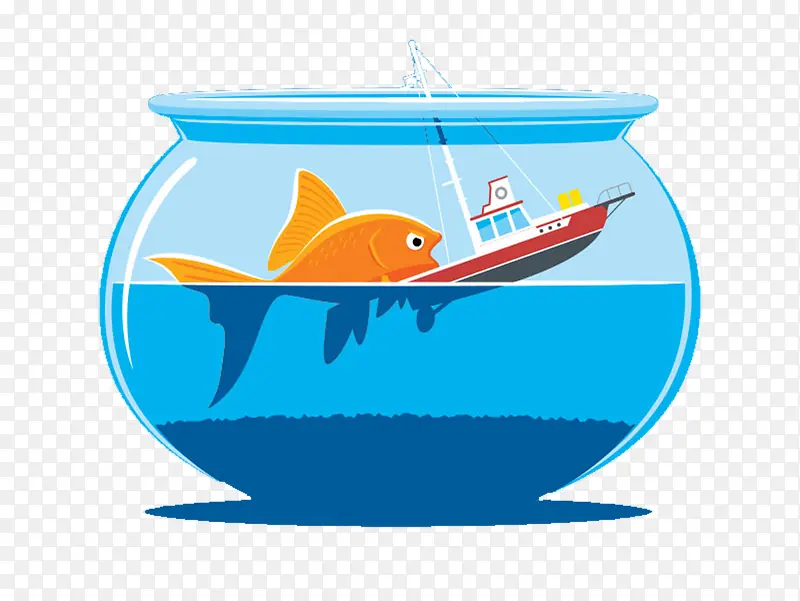 卡通创意鱼缸素材